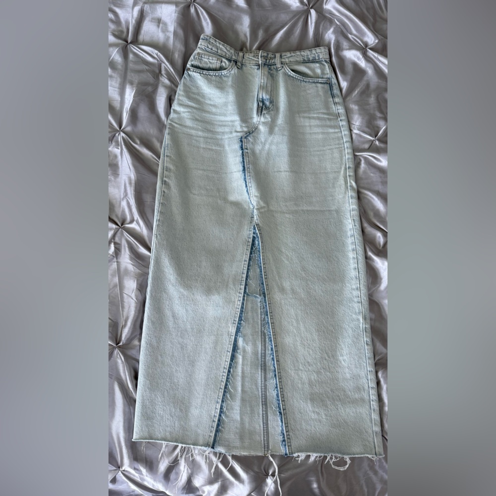 Light Blue Denim Skirt